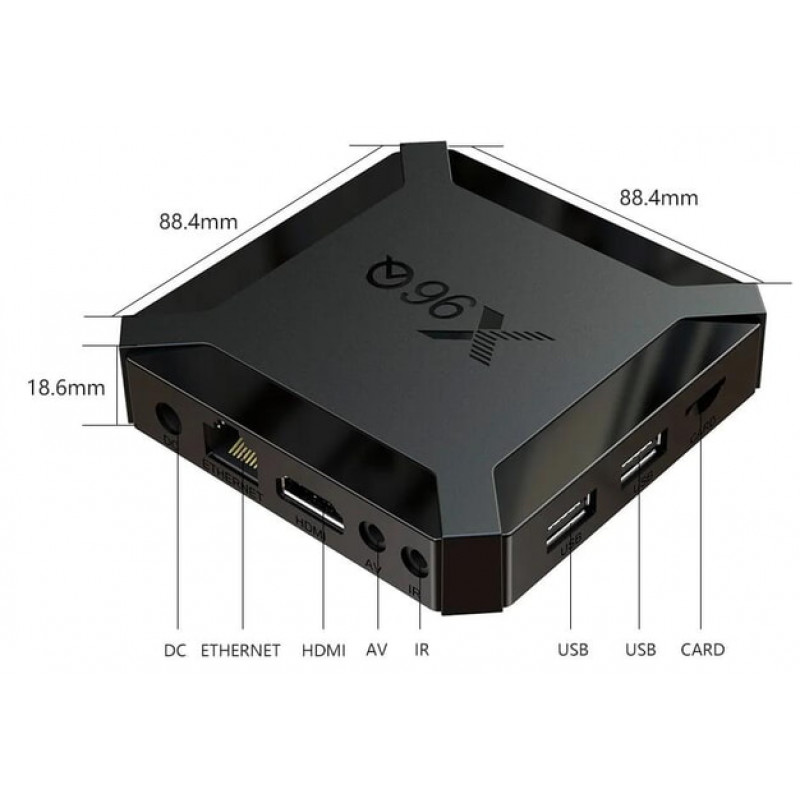 Смарт ТВ-приставка X96Q 2/16GB Amlogic H313, Android 11