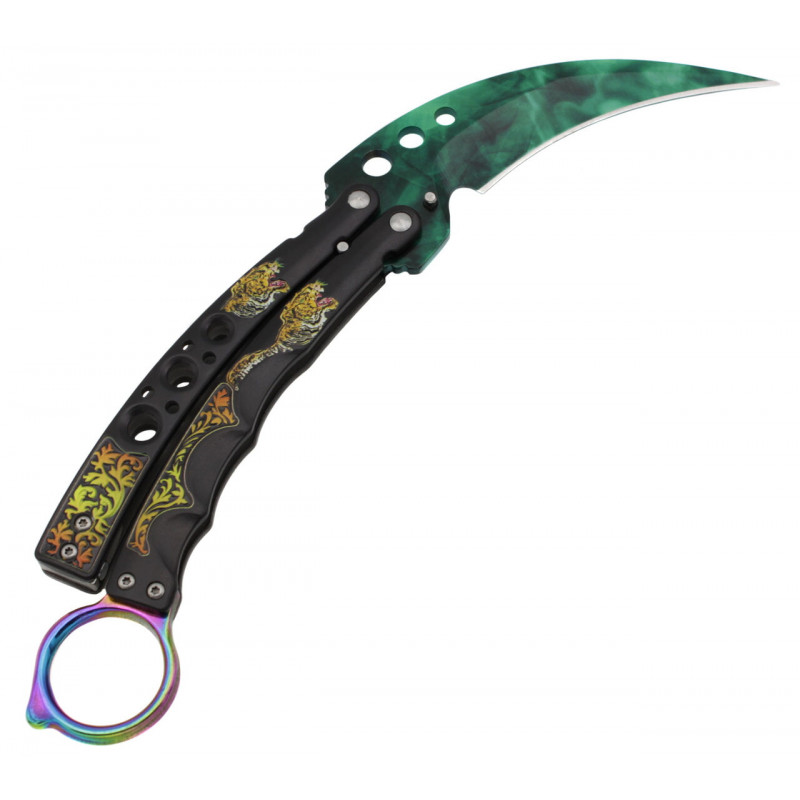 Ніж метелик Dif CSGO A879 Зелений