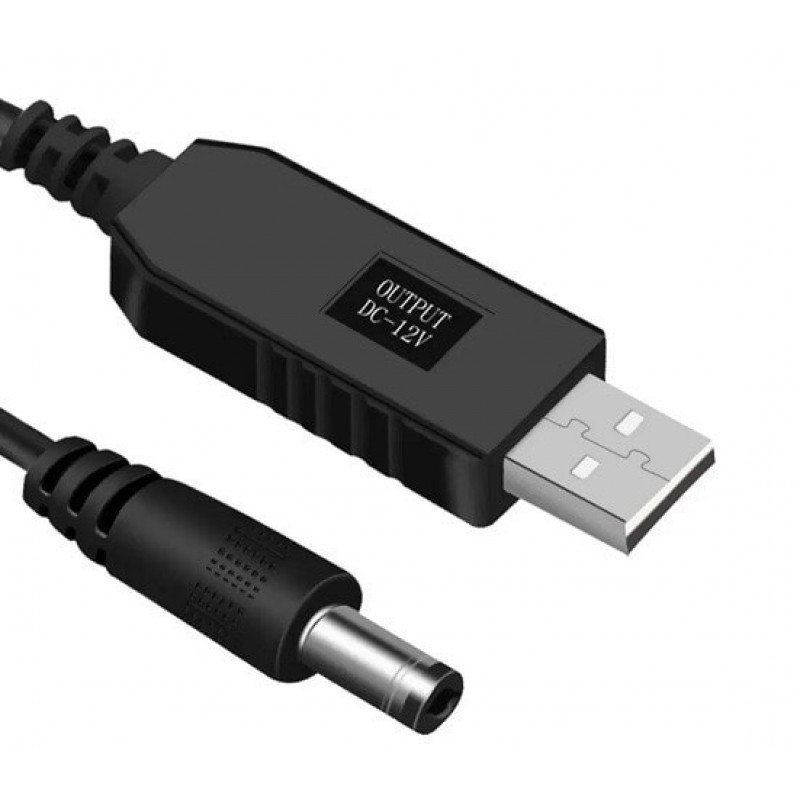 Шнур USB 5V-12V для Роутера 2.1mmx5.5mm чоловічий роз'єм 1939