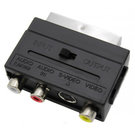 Адаптер SCART RCA S-Video переходник рца с-видео композит / 1254