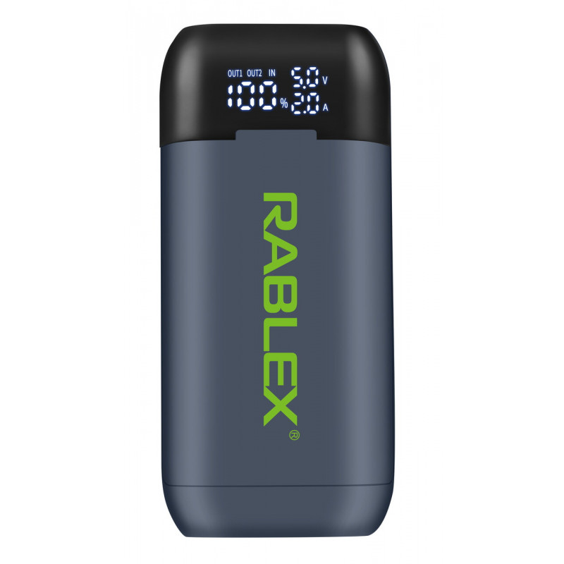 Зарядний пристрій Rablex RB410 з функцією Power Bank / 18650 / екран / type-c