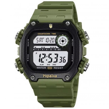 Часы наручные SKMEI 6212/2126AG, ARMY GREEN, UKRAINE, 10652