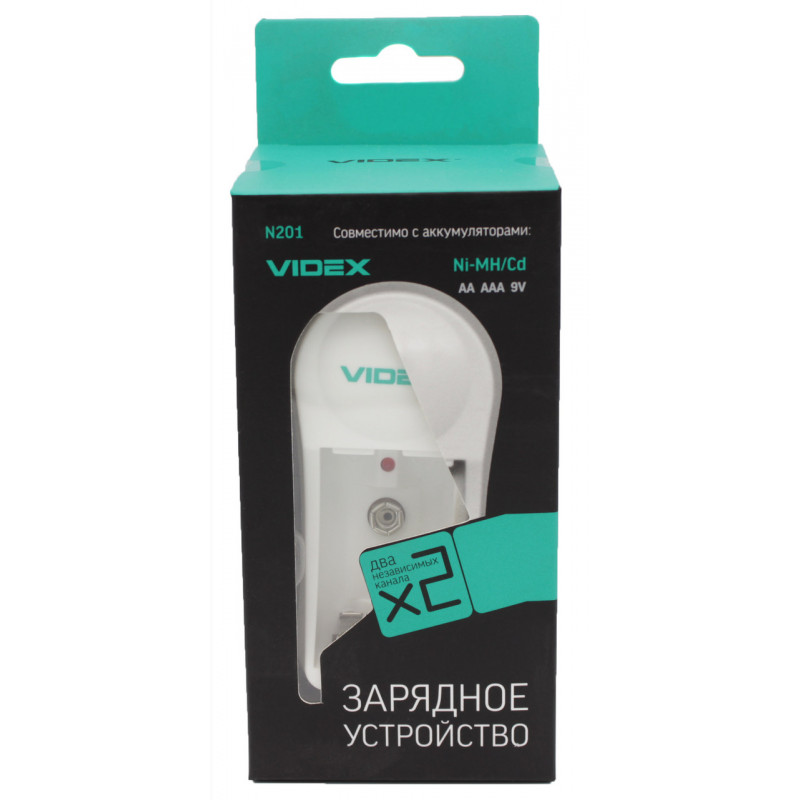 Зарядний пристрій Videx N201 на 2 AA/AAA R3/R6 Крона 1.2V