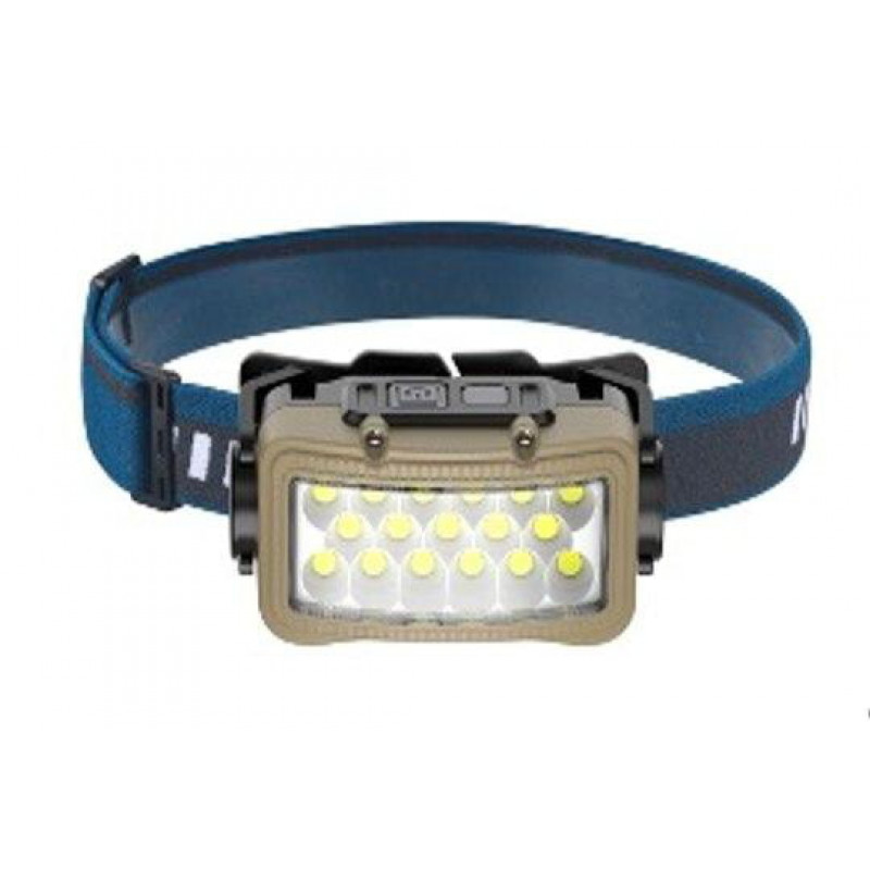 Налобный фонарь Rablex RB958, жёлтый+белый+красный, 17хCOB, Sensor, аккум, Type-C
