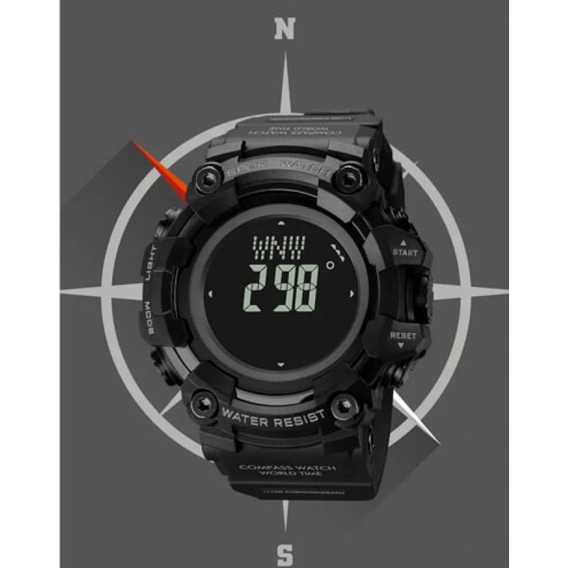 Часы наручные SKMEI 2037BK, BLACK, Compass, 10292