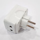 Универсальный адаптер 2в1, переходник+зарядка USB  / NK-823/ 7043