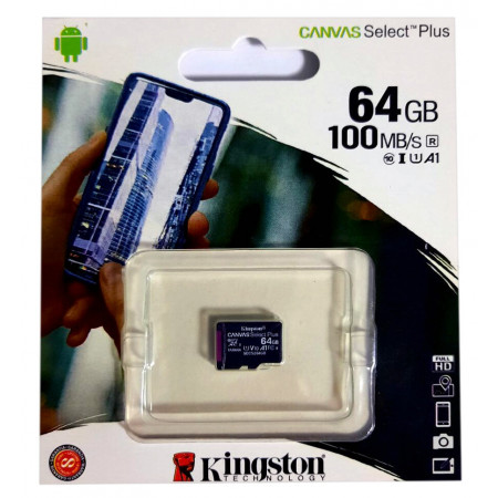 Карта памяти micro SDHC Kingston (UHS-3) 64GB class 10 (без адаптра) (Гарантия 3года)