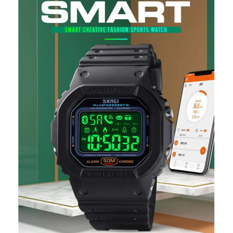 Часы наручные SKMEI 1629BK, BLACK, Smart Watch, 10259