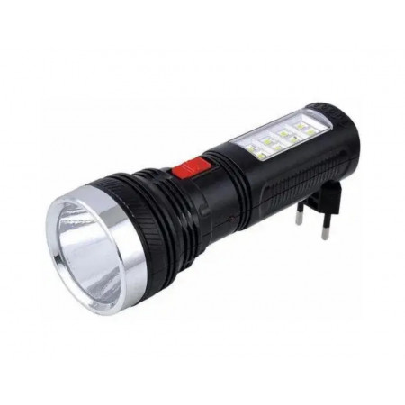 Ручний ліхтар ASK 227, Акумулятор, 1LED+8LED, Євро вилка, Блістер