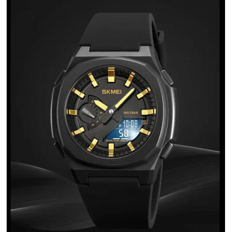 Часы наручные SKMEI 2091BKGDBK, GOLD-BLACK, 10344