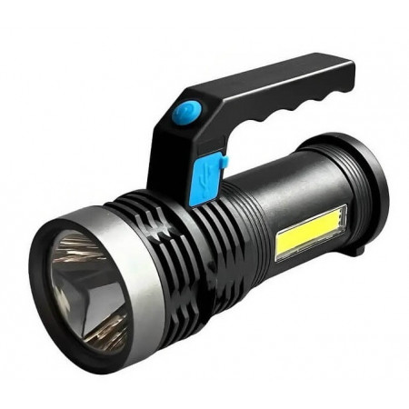 Ручний ліхтар BL-8205, вбудований акум, USB, індикатор зарядки