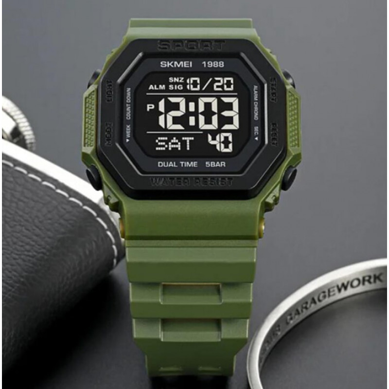 Часы наручные SKMEI 1988AG, ARMY GREEN, 10281