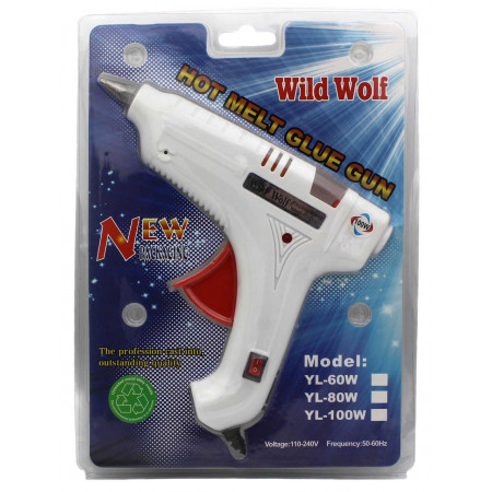 Клеевой пистолет Wild Wolf YL-100W под Толстые 11мм БЕЛЫЙ