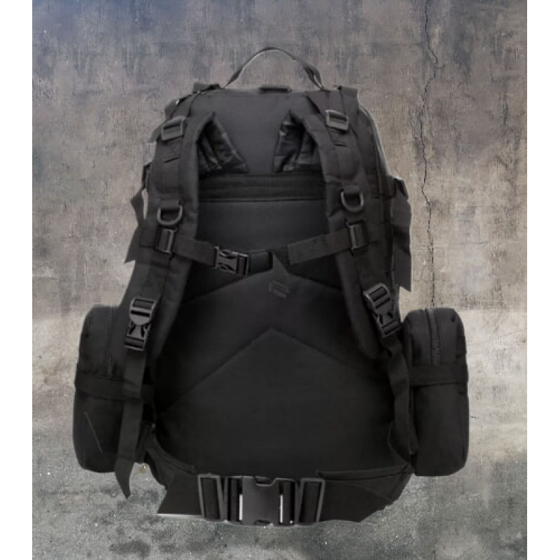 Рюкзак Тактичний з підсумками B08 Black 55L 8142