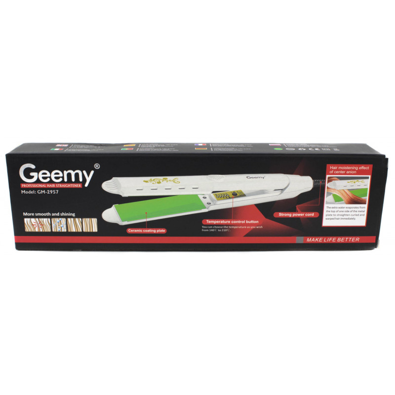 Випрямляч для волосся Gemei GM-2957 з керамічним покриттям
