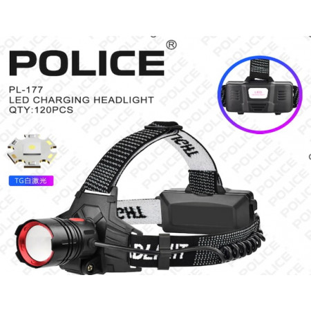 Налобный фонарь PL-177, TG LED, 2х18650, ЗУ Type-C