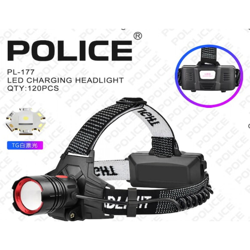 Налобный фонарь PL-177, TG LED, 2х18650, ЗУ Type-C