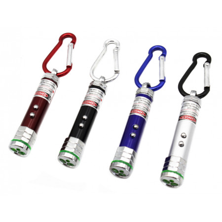 Ліхтарик брелок (LED+Лазер) Danger /3хG13 /2 LED/ Rb276