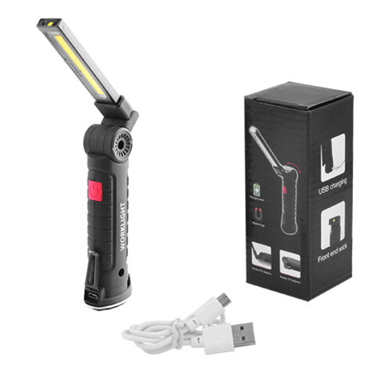 Ліхтар для кемпінгу W51-SMD+COB, Білий, Червоний, ЗУ microUSB, вбудований акум., магніт
