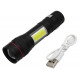 Ручний ліхтар X-Balog Police BL-520, Li-ion, T6+Cob, Zoom, ЗУ USB