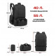Рюкзак Тактичний з підсумками B08 Black 55L 8142