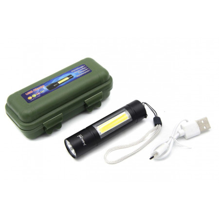 Ручний ліхтар Police BL-510, ЗУ microUSB, XPE+COB