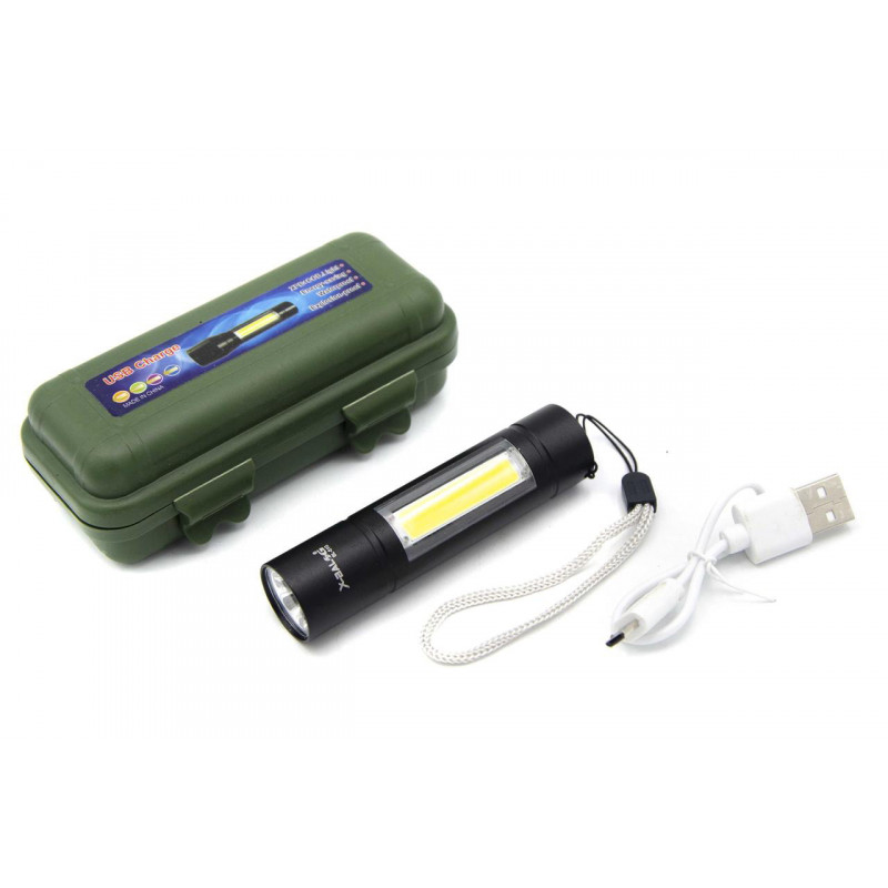 Ручний ліхтар Police BL-510, ЗУ microUSB, XPE+COB