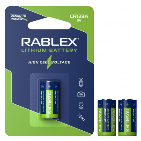 Батарейка Rablex CR123A, 3V 1шт. на блістері