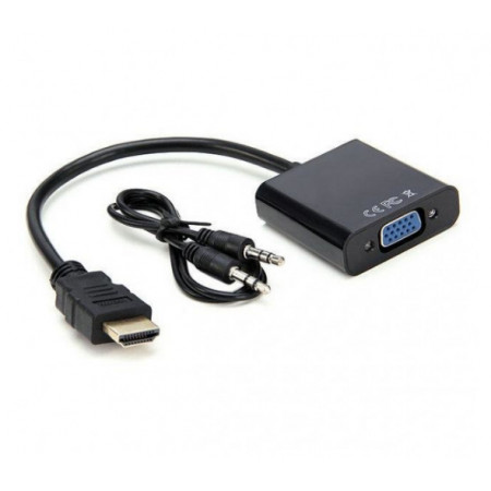 Адаптер переходник HDMI на VGA + AUX конвертер активный процессор