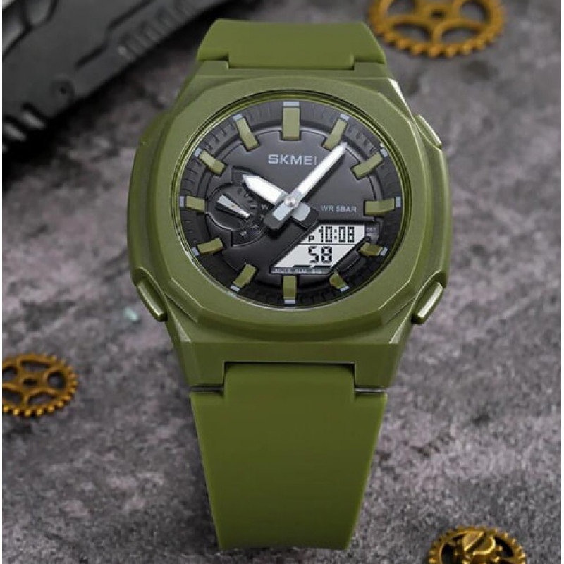 Часы наручные SKMEI 2091AGWT, GREEN-WHITE, 10302