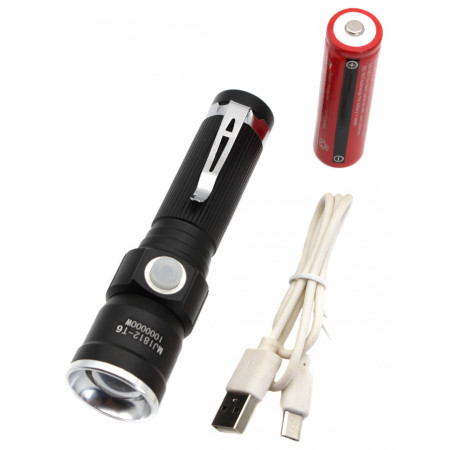 Ручний ліхтар Police BL-1812-T6, RB203, 18650, Zoom, ЗУ microUSB