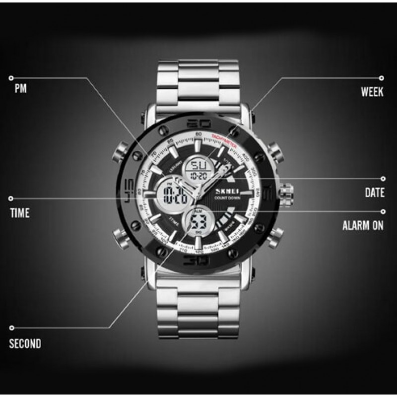 Часы наручные SKMEI 1636SIWT, SILVER-SILVER, 10246