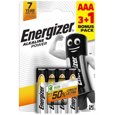 Батарейка Energizer LR3/AAA Alkaline / блистр 4шт