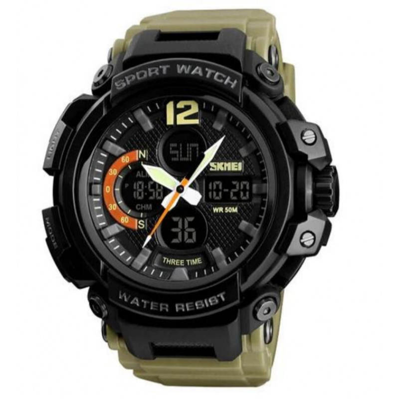 Годинники наручні SKMEI 1343KH, KHAKI, 9746