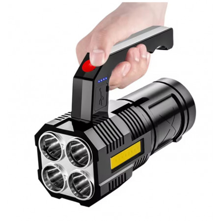 Ручной фонарь X502, 4LED+COB, Li-Ion аккум., ЗУ microUSB