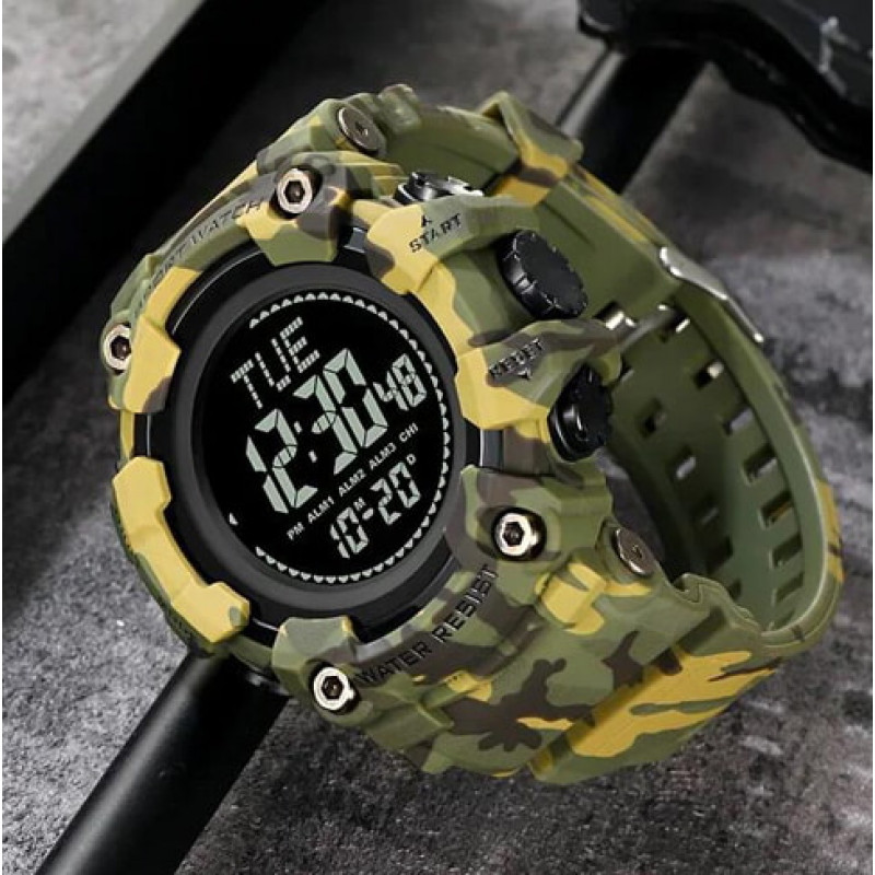 Часы наручные SKMEI 2037CMGN, ARMY GREEN CAMO, Compass, 10293
