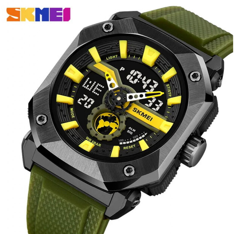 Часы наручные SKMEI 2272BKAG, BLACK-ARMY GREEN, 10655