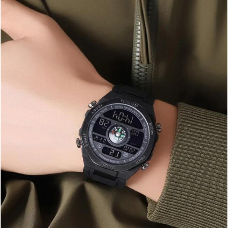 Часы наручные SKMEI 2209BKBK, BLACK-BLACK, Compass, Pedometer, 10323