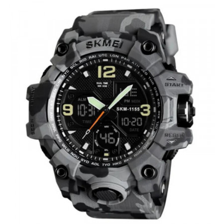 Часы наручные SKMEI 1155BCMGY, GRAY CAMO, 9789