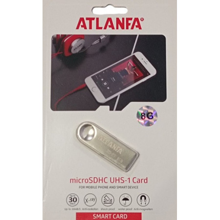 Флешка Atlanfa 8GB AT-U3. Гарантия 1 год