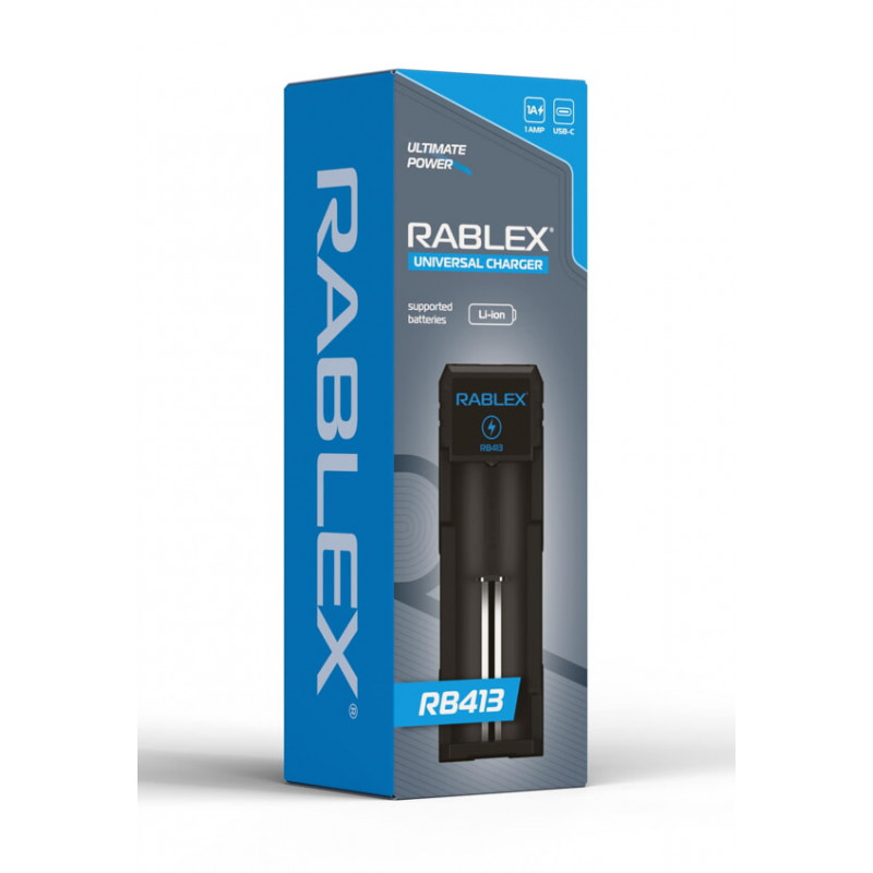 Зарядний пристрій Rablex RB413 1x18650 і ін. / від USB /