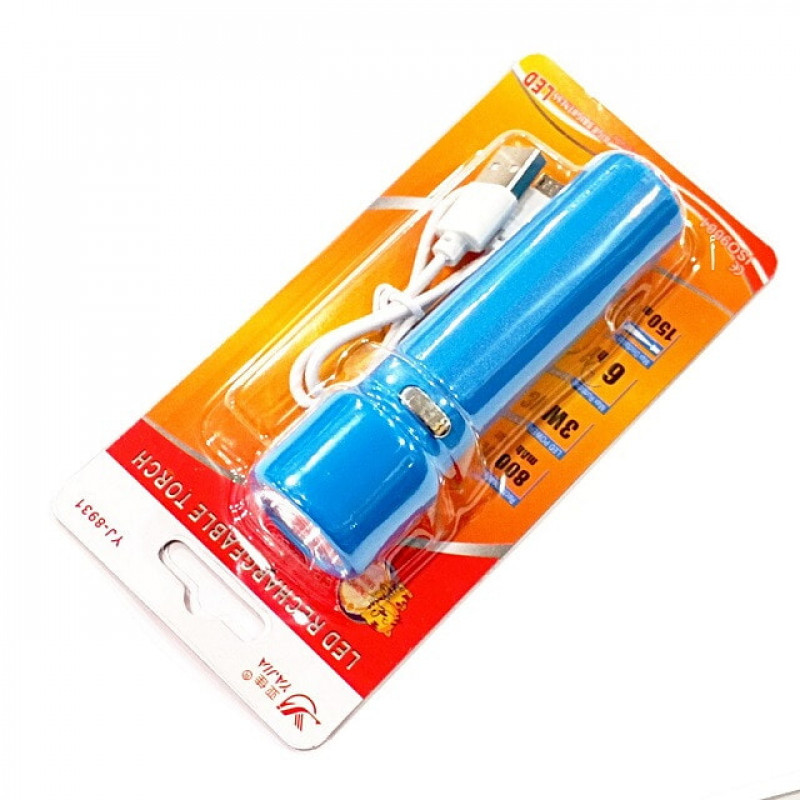 Ручний ліхтар Yajia YJ-8931, Акумулятор, MicroUSB, 1LED