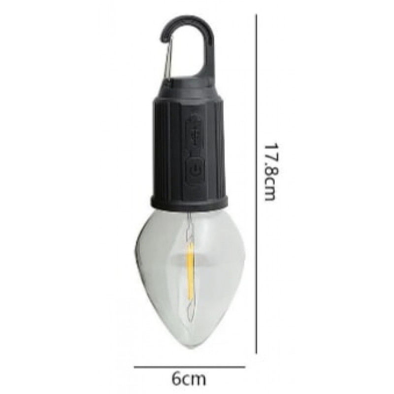 Фонарь для кемпинга LED-1 2W, аккумулятор, ЗУ Type-C,