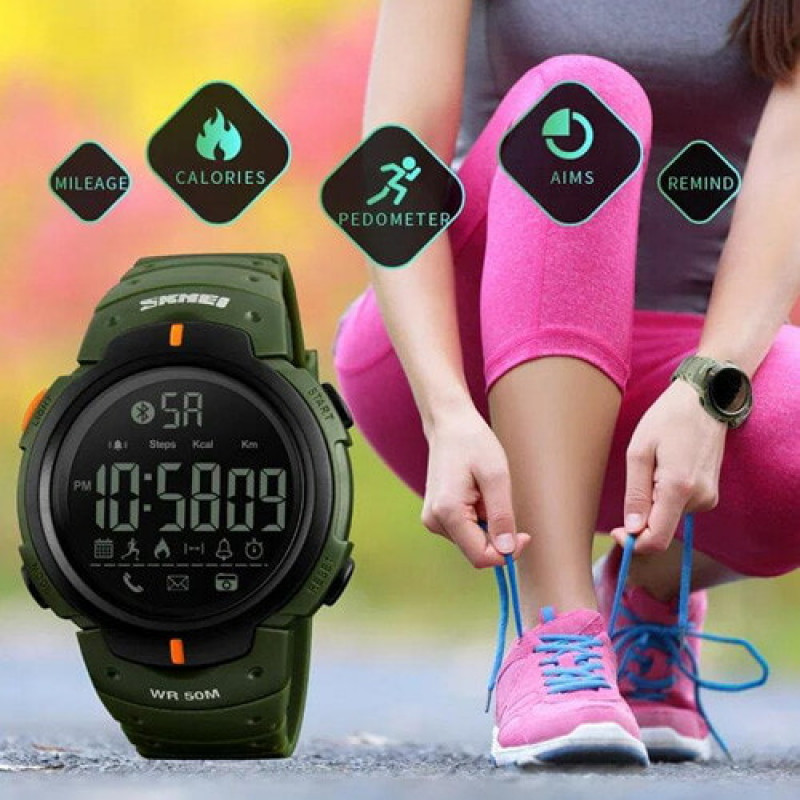 Часы наручные SKMEI 1301AG, ARMY GREEN, Smart Watch, 10239