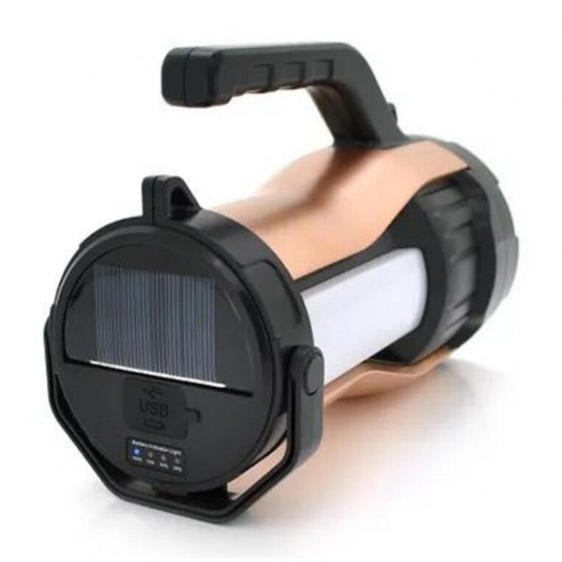 Ручной фонарь T96-LED+COB, Белый, Красный, powerbank, Li-Ion аккум, солн., батарея, ЗУmicroUSB