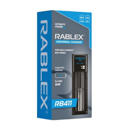 Зарядное устройство Rablex RB411 1x18650 и др./ от USB / для высокотоковых аккум