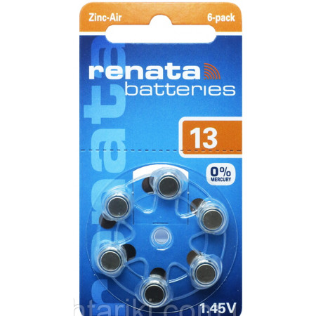 Батарейки-Таблетки Renata ZA 13 / 1.45V/ 6шт. на блистере