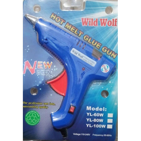 Клеевой пистолет Wild Wolf YL-100W под Толстые 11мм СИНИЙ
