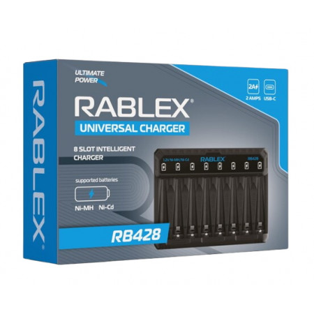 Зарядное устройство Rablex RB428 на 8 AA/AAA R3/R6 1.2V