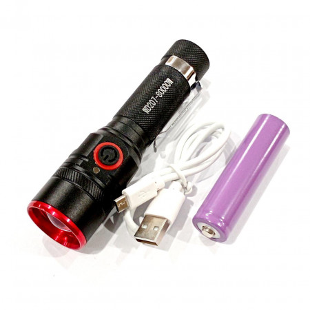 Ручний ліхтар Police BL-736A, RB207, 18650, T6, Zoom, ЗУ USB